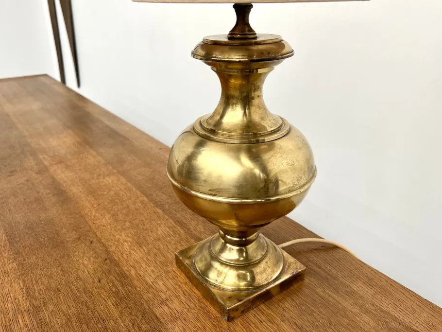 Best Pamono Vintage Brass Table Lamp, 1950s