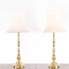 New Pamono Vintage Brass Table Lamps, 1970s, Set of 2