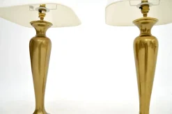 Best Pamono Vintage Brass Table Lamps, 1970s, Set of 2