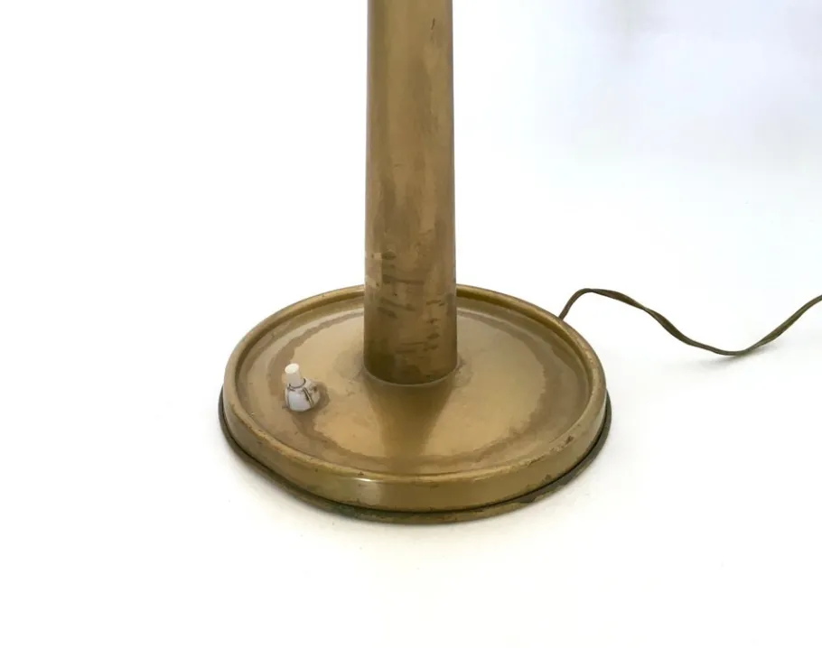 Hot Pamono Vintage Brass Three-Arm Table Lamp with Candelabra Design, Italy, 1950s