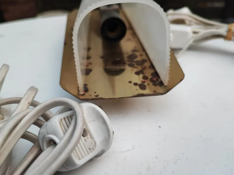 New Pamono Vintage Brass Wall Lamps, 1970s, Set of 2