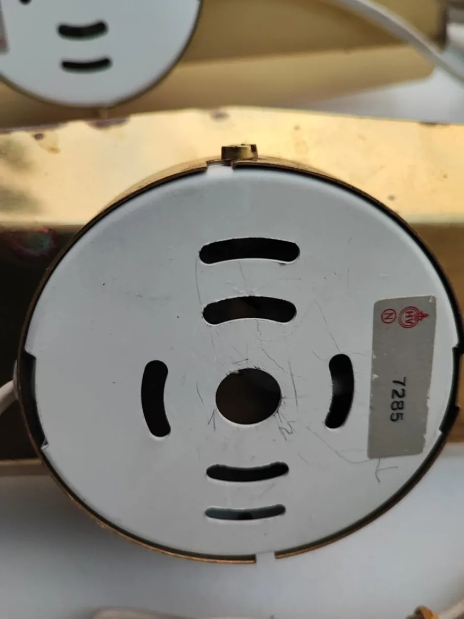 New Pamono Vintage Brass Wall Lamps, 1970s, Set of 2