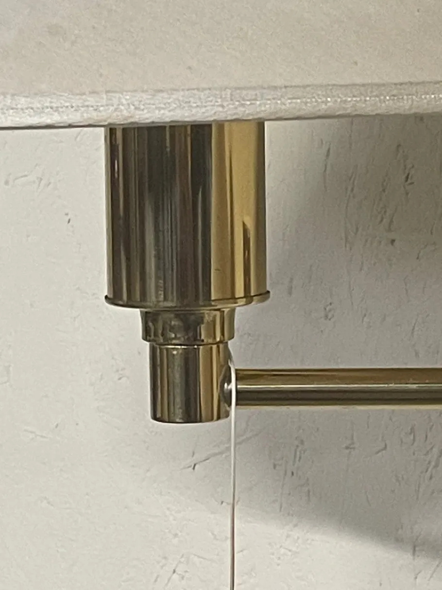 New Pamono Vintage Brass Wall Lamps, 1970s, Set of 2