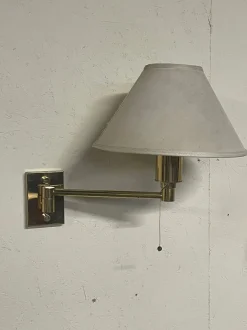 New Pamono Vintage Brass Wall Lamps, 1970s, Set of 2