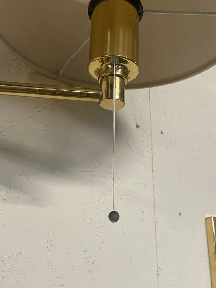 New Pamono Vintage Brass Wall Lamps, 1970s, Set of 2