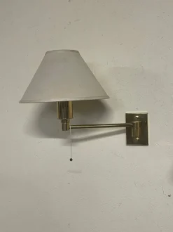 New Pamono Vintage Brass Wall Lamps, 1970s, Set of 2