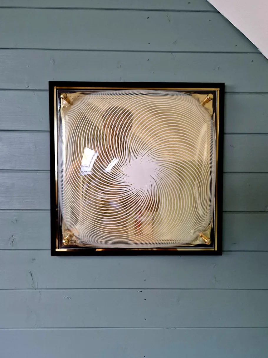 Hot Pamono Vintage Brass Wall or Ceiling Light from Massive, Belgium, 1970s-1980s