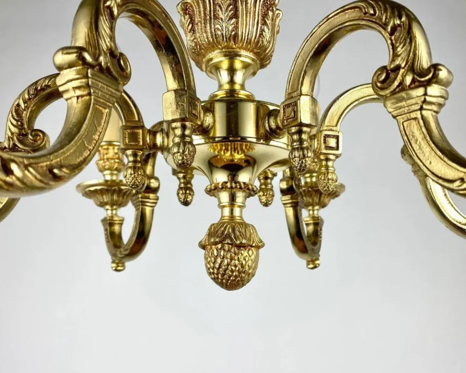 Best Pamono Vintage Bronze Chandelier in Empire Style