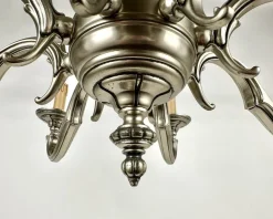 New Pamono Vintage Bronze Chandelier, Belgium, 1970s