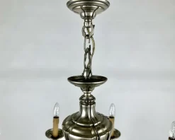 New Pamono Vintage Bronze Chandelier, Belgium, 1970s