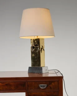 Outlet Pamono Vintage Brutalist Table Lamp in Bronze by David Marshall, 1980s