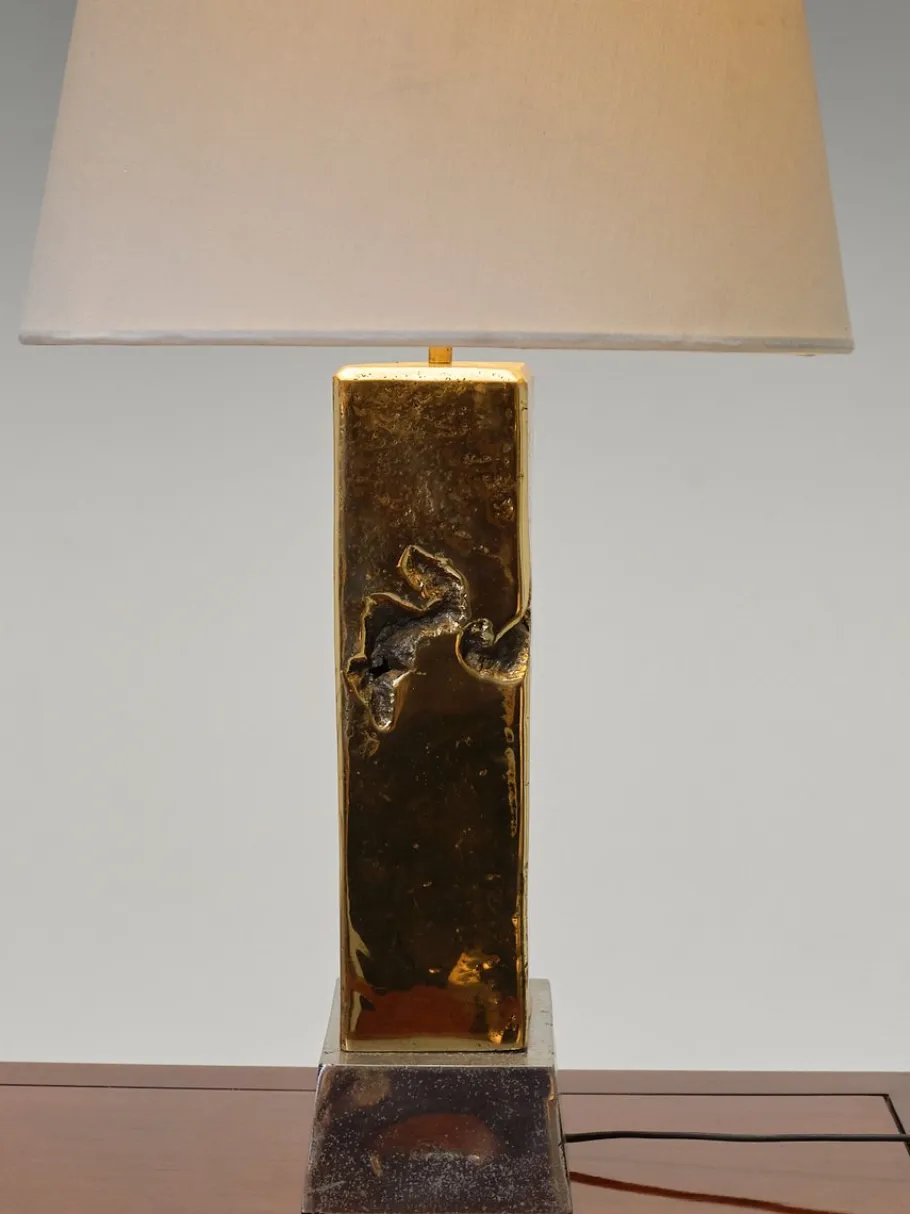 Outlet Pamono Vintage Brutalist Table Lamp in Bronze by David Marshall, 1980s