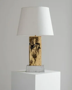 Outlet Pamono Vintage Brutalist Table Lamp in Bronze by David Marshall, 1980s