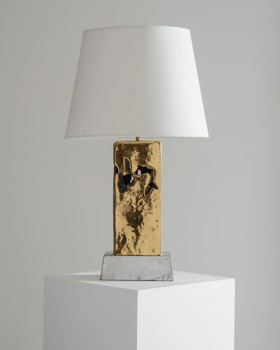 Outlet Pamono Vintage Brutalist Table Lamp in Bronze by David Marshall, 1980s