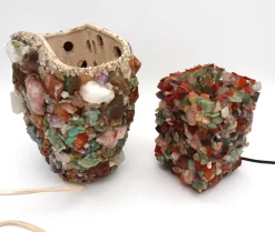 Clearance Pamono Vintage Brutalist Table Lamp, 1950s, Set of 2