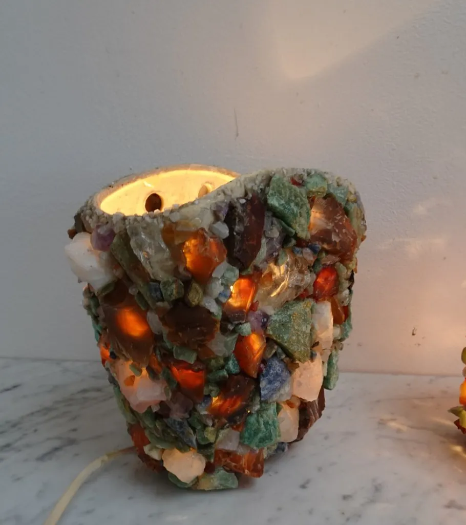 Clearance Pamono Vintage Brutalist Table Lamp, 1950s, Set of 2