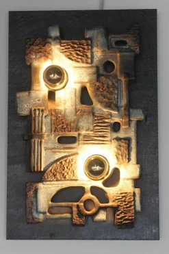 Pamono Vintage Brutalist Wall Light Sculpture