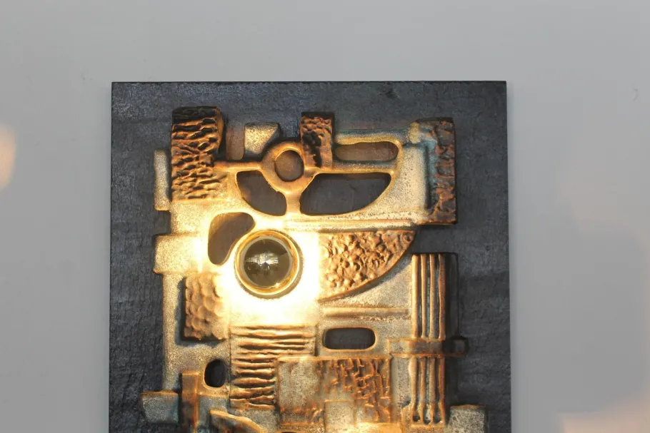Pamono Vintage Brutalist Wall Light Sculpture
