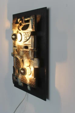 Pamono Vintage Brutalist Wall Light Sculpture