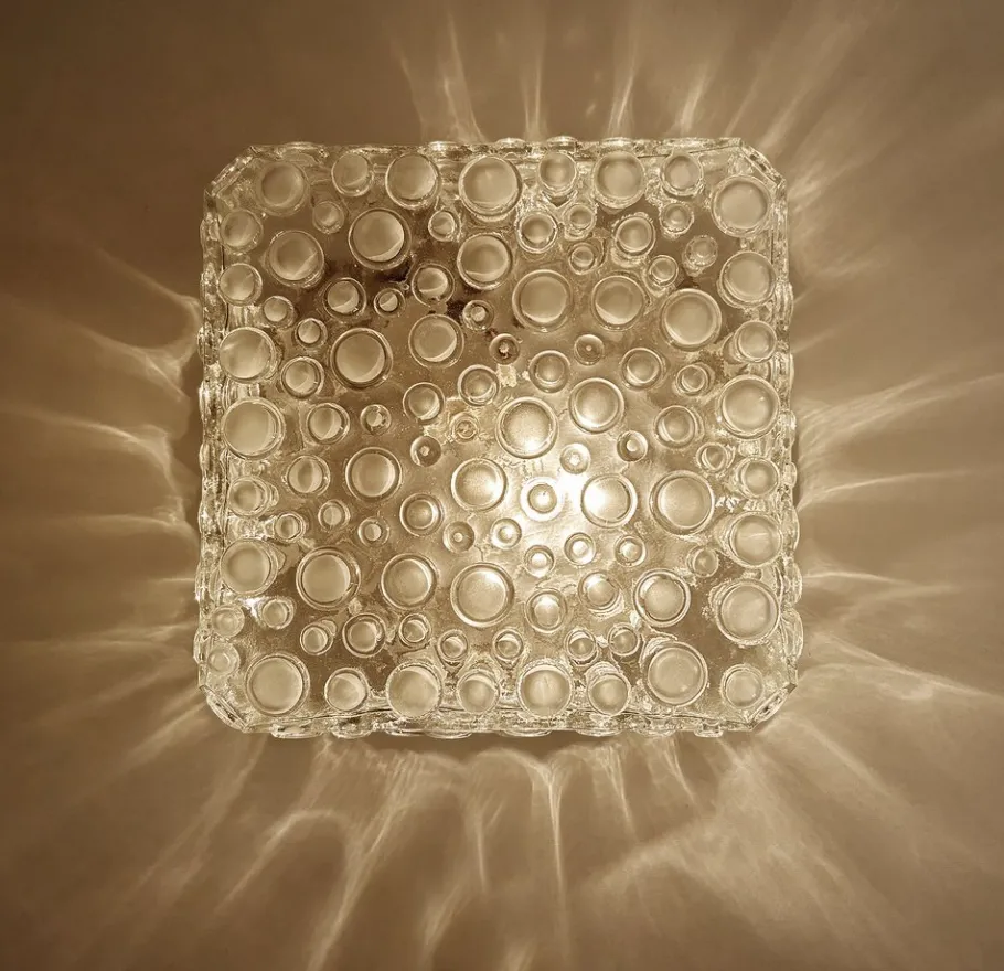 Discount Pamono Vintage Bubble Glass Flush Mount by Erco, 1970s