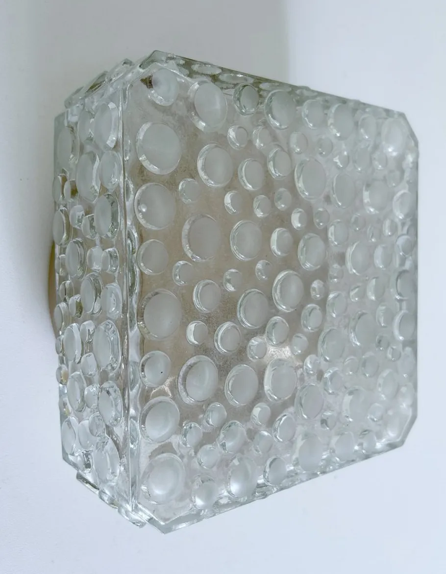Discount Pamono Vintage Bubble Glass Flush Mount by Erco, 1970s