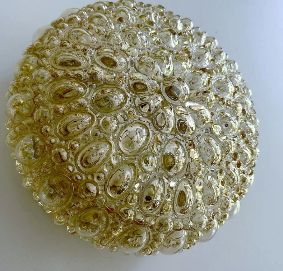 Best Pamono Vintage Bubble Glass Light from Limburg