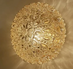 Best Pamono Vintage Bubble Glass Light from Limburg