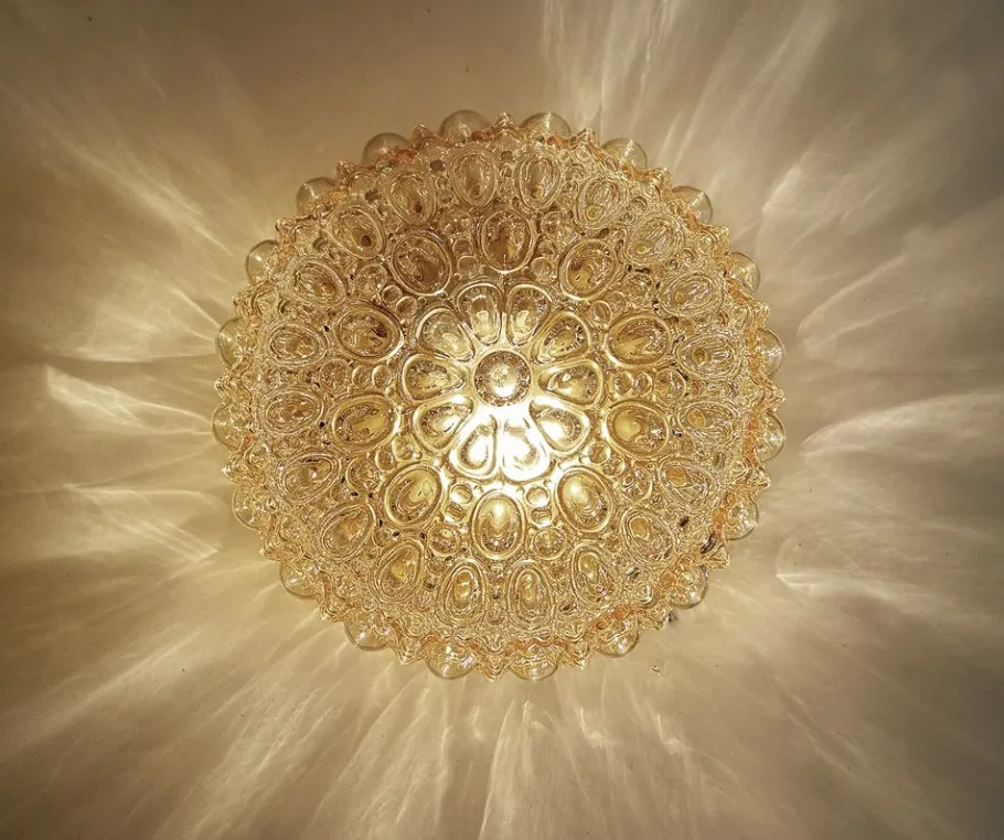 Best Pamono Vintage Bubble Glass Light from Limburg