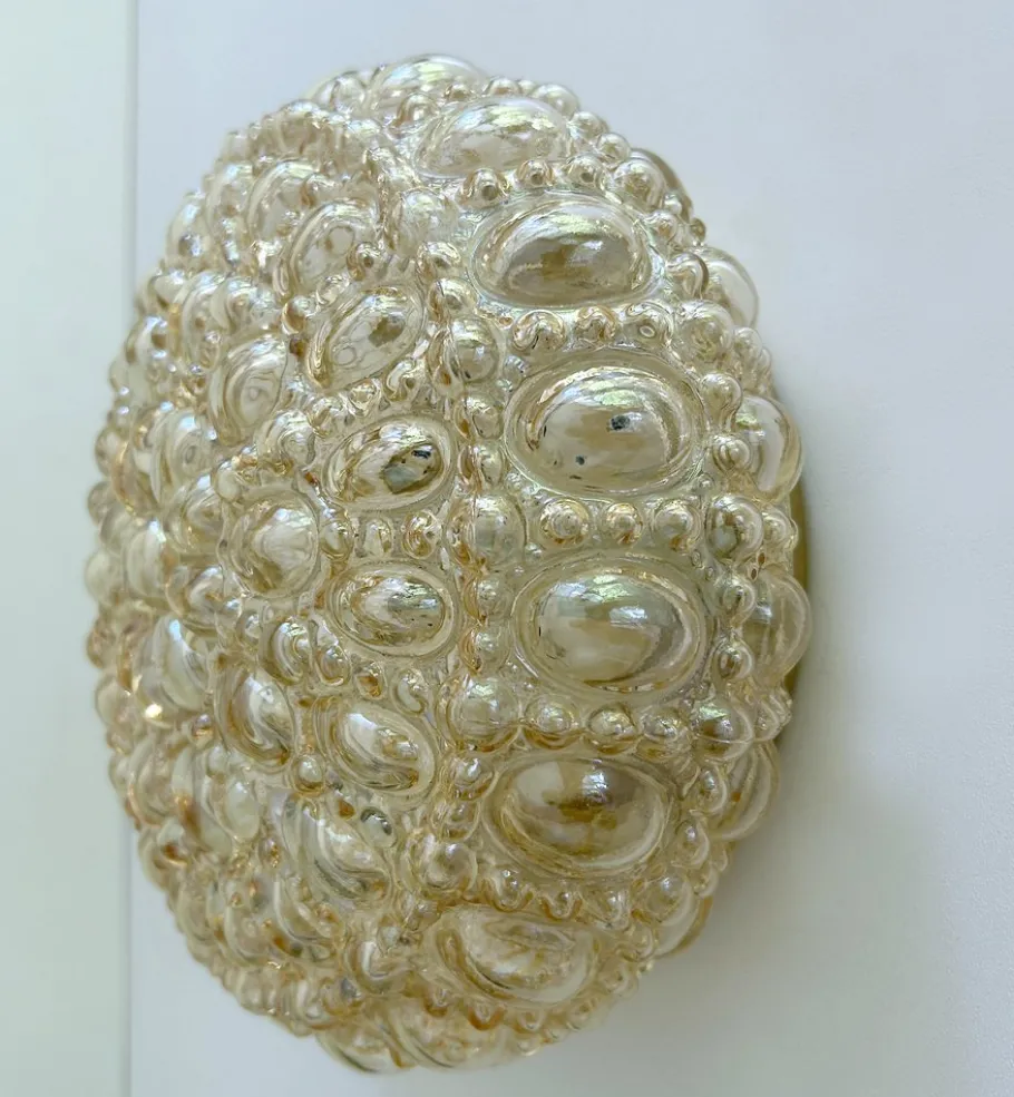 Best Pamono Vintage Bubble Glass Light from Limburg