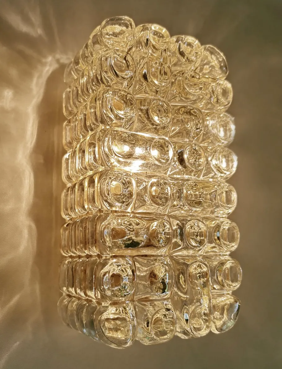 Discount Pamono Vintage Bubble Glass Sconce by Erco, 1960s
