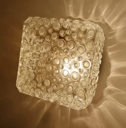 Pamono Vintage Bubble Glass Sconces from Erco, 1960s, Set of 2