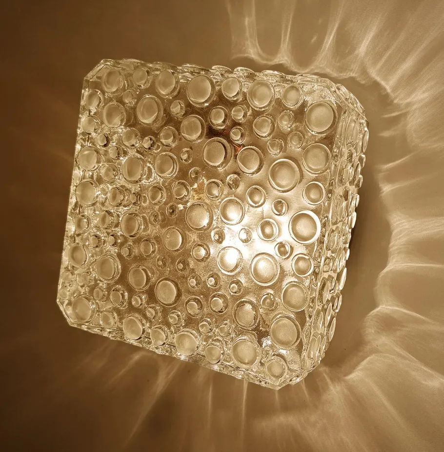Pamono Vintage Bubble Glass Sconces from Erco, 1960s, Set of 2