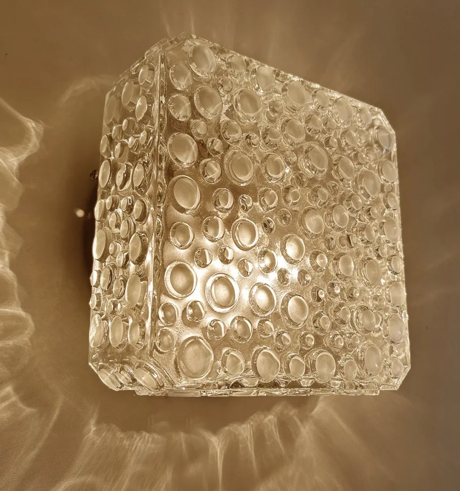 Pamono Vintage Bubble Glass Sconces from Erco, 1960s, Set of 2