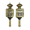 Clearance Pamono Vintage Carriage Lantern Wall Lights, 1950s, Set of 2