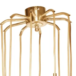 Sale Pamono Vintage Cascade Pendant Lamp with 10 Brass Teardrop Lampshades attributed to Hans-Agne Jakobsson for Markaryd, Sweden, 1970s