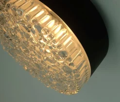 Hot Pamono Vintage Ceiling Lamp in Structured Glass from Staff Leuchten, 1960s