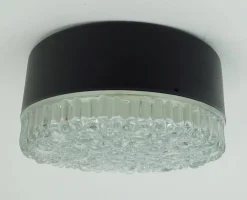 Hot Pamono Vintage Ceiling Lamp in Structured Glass from Staff Leuchten, 1960s