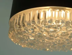 Hot Pamono Vintage Ceiling Lamp in Structured Glass from Staff Leuchten, 1960s