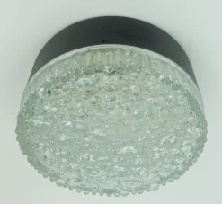 Hot Pamono Vintage Ceiling Lamp in Structured Glass from Staff Leuchten, 1960s