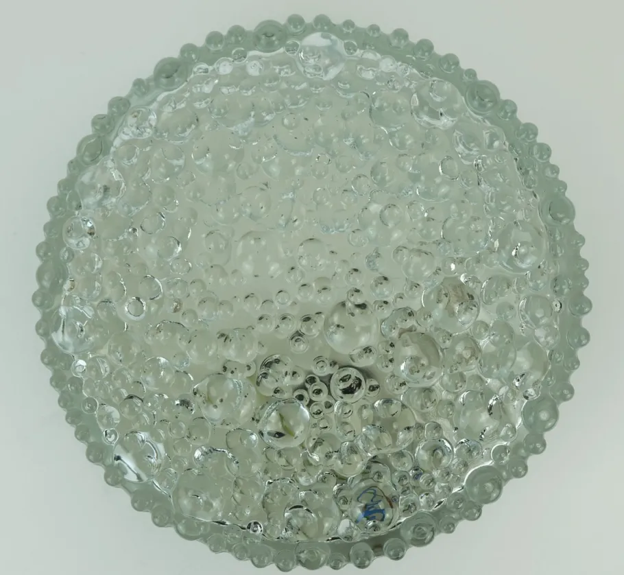 Hot Pamono Vintage Ceiling Lamp in Structured Glass from Staff Leuchten, 1960s