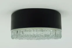 New Pamono Vintage Ceiling Lamp in Structured Glass from Staff Leuchten, 1960s