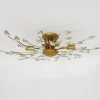 Hot Pamono Vintage Ceiling Light in Gold Metal with Foliage Decoration, 1990s