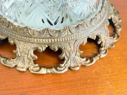 Hot Pamono Vintage Ceiling Light in Brass and Cut Glass, 1960s