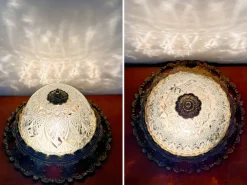 Hot Pamono Vintage Ceiling Light in Brass and Cut Glass, 1960s