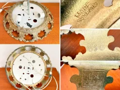 Hot Pamono Vintage Ceiling Light in Brass and Cut Glass, 1960s