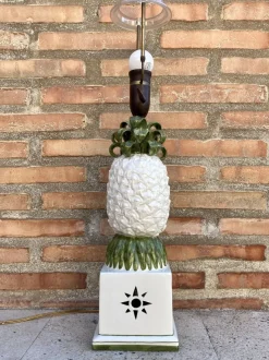 Sale Pamono Vintage Ceramic and Brass Pineapple Table Lamp by R. Costa for Cerámica Artística Costa Bassano