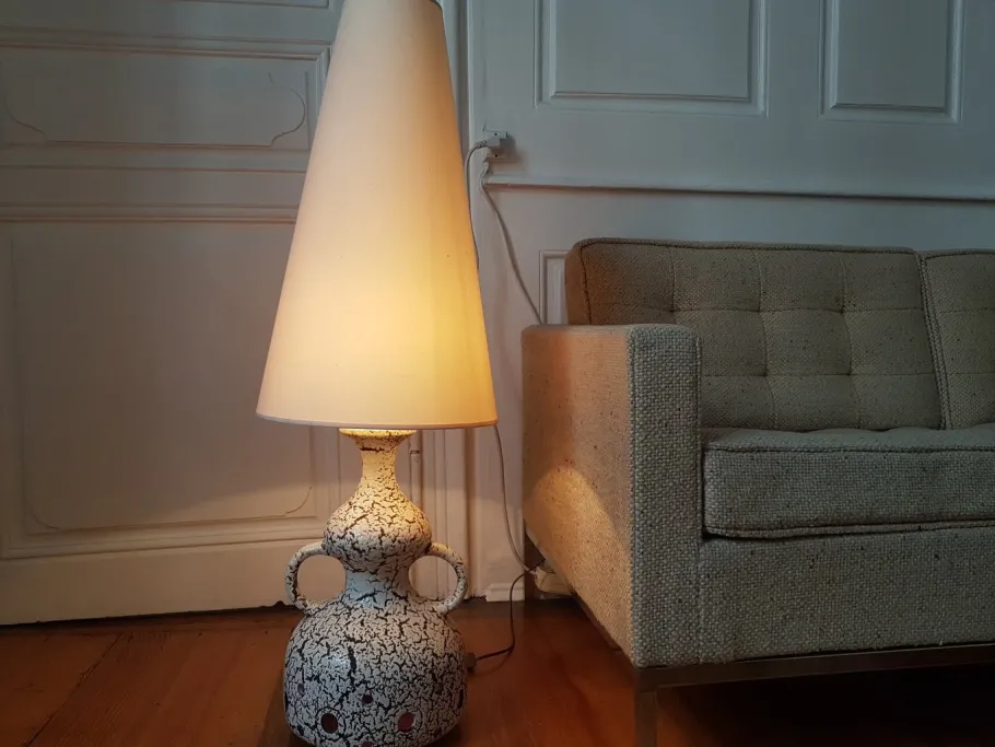 Pamono Vintage Ceramic Fat Lava Floor Lamp