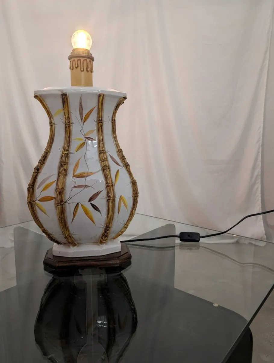 Clearance Pamono Vintage Ceramic Lamp by Gherzo, 1970s