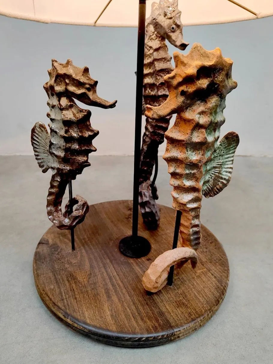 Outlet Pamono Vintage Ceramic Seahorse Table Lamp, 1960s