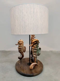 Outlet Pamono Vintage Ceramic Seahorse Table Lamp, 1960s